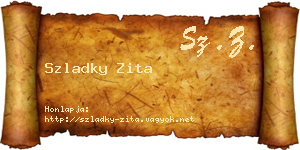 Szladky Zita névjegykártya